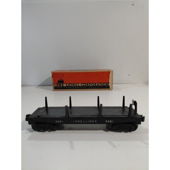 Lionel 3461 Train O Gauge Model Railroad Post War Operating Log Car w/Box - Picture 6 of 12